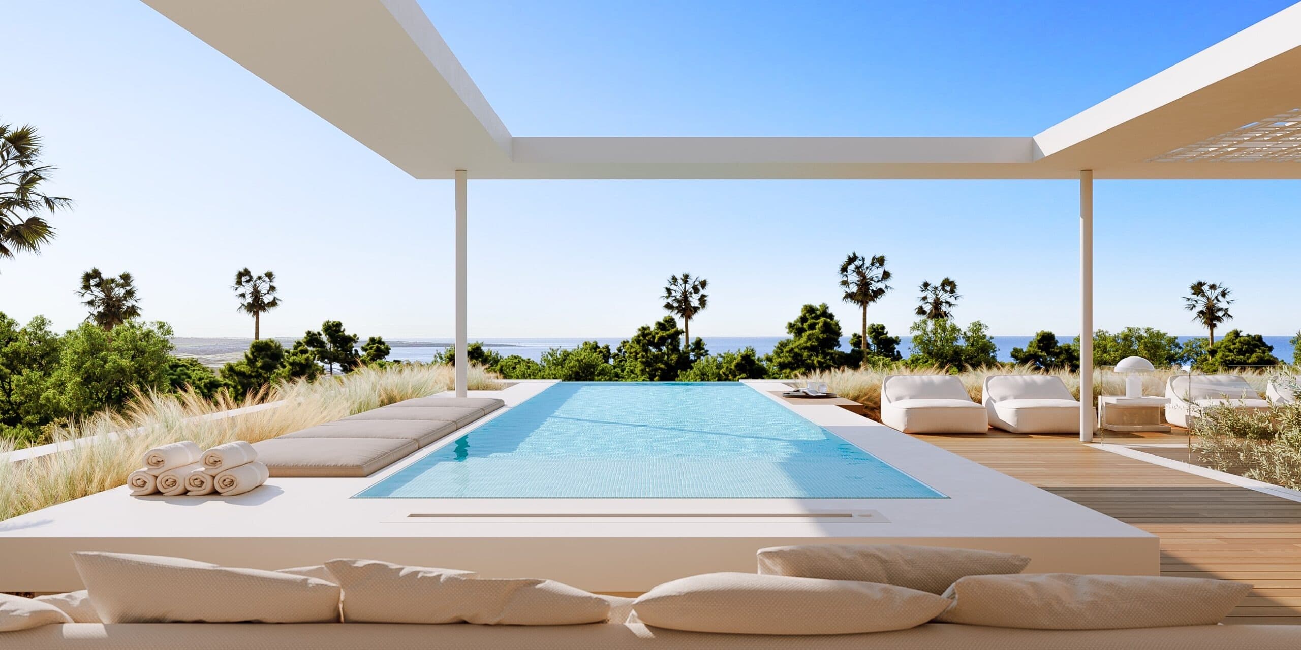 Solar-heated private pool — Arxileos Residences